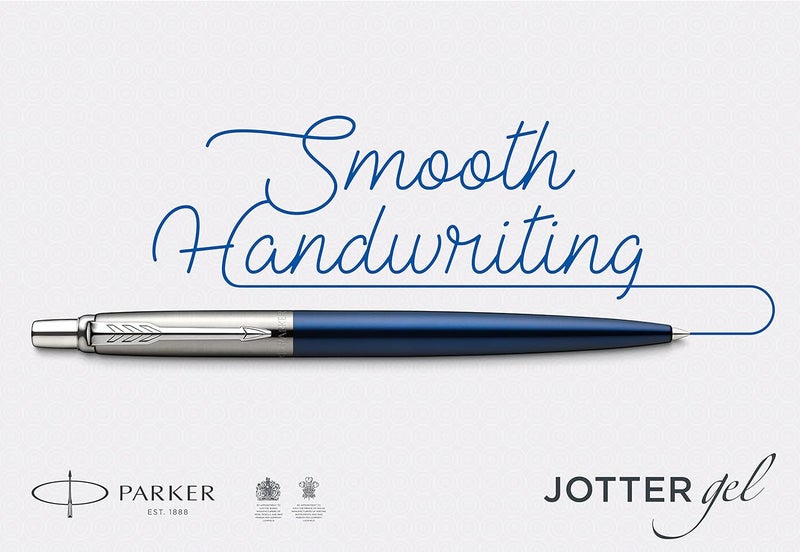 PARKER Gel Pen Jotter - Stainless Steel with Chrome Parts, 0.7 mm Tip, Gift Box - Image 3