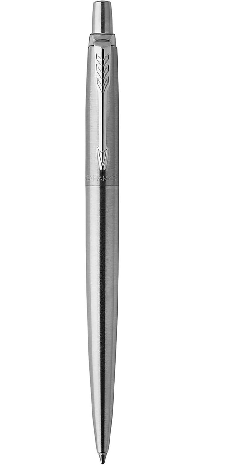 PARKER Gel Pen Jotter - Stainless Steel with Chrome Parts, 0.7 mm Tip, Gift Box - Image 2
