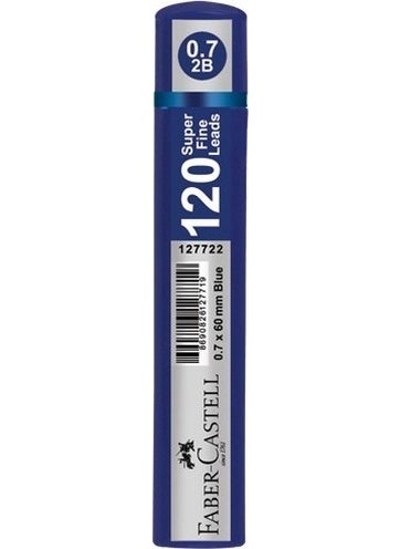 Grip Min 0.7 2B 60Mm 120 Pieces Blue Tubes