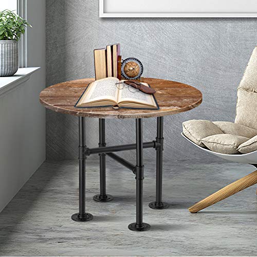 Licperron Coffee Table Legs, Industrial Metal Table Legs, Black Pipe Table Legs for Coffee Desk Furniture, 19.6 Inch, 2 Pack - Image 4