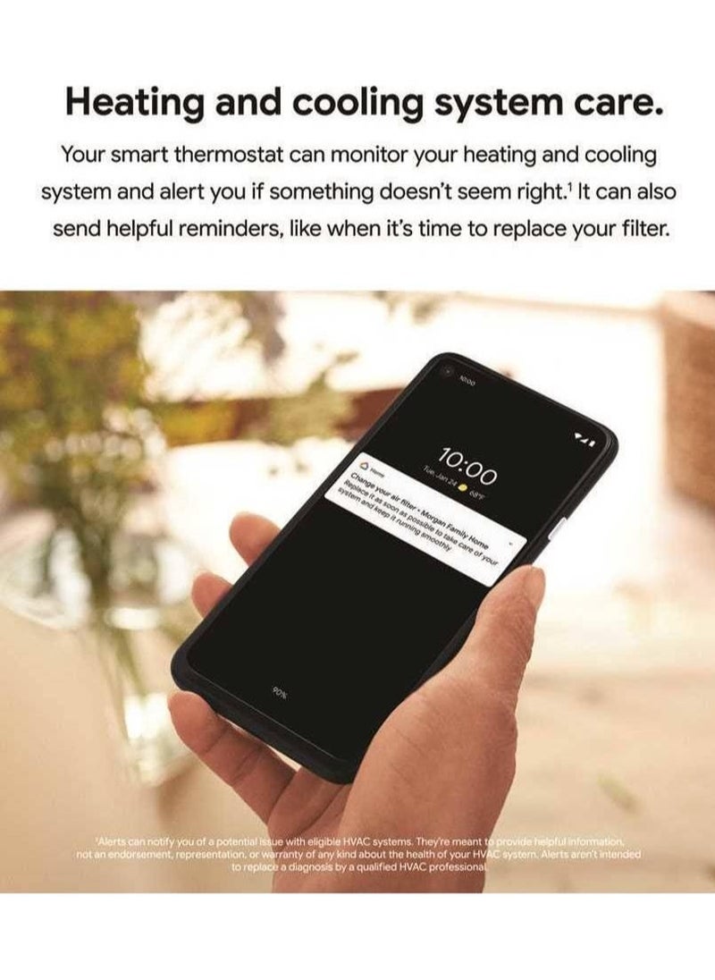Google - Nest Thermostat 4th Gen Smart Programmable Wi-Fi Snow GA01334-US - Image 1
