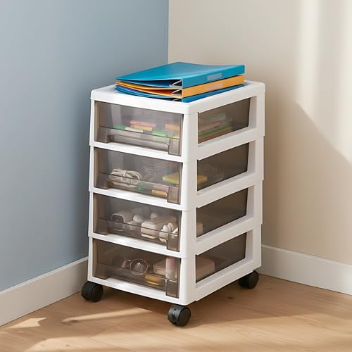 Home Essentials HomeEssentials Detachable Plastic Storage Drawer Cabinet - Stylish Modular Organizer Rack/Multipurpose Cabinet for Clothes, Kitchen, Toys, Cosmetics/Sturdy, Anti-Slip Organizer for Home (5 Layers) - Image 1
