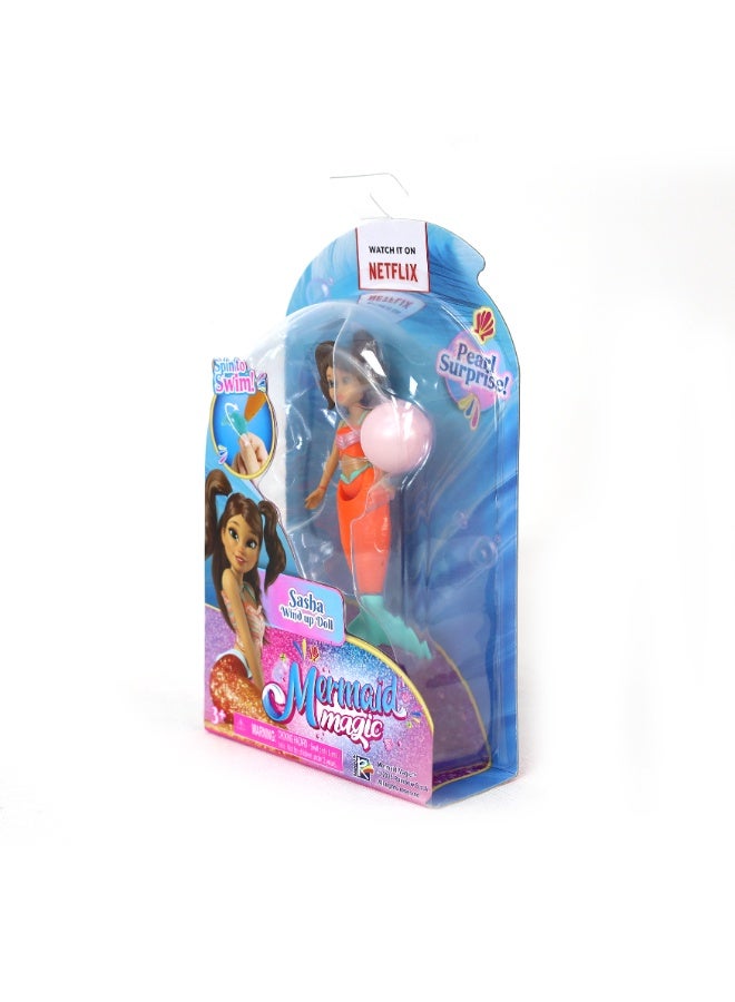 Mermaid Magic Wind-Up Swim Action Sasha Mermaid Doll 5-Inches | Spin My Tail and Watch me Swim | Collectible Doll | Water Toy | Action Doll | Gift for Kids and Collectors - Image 3