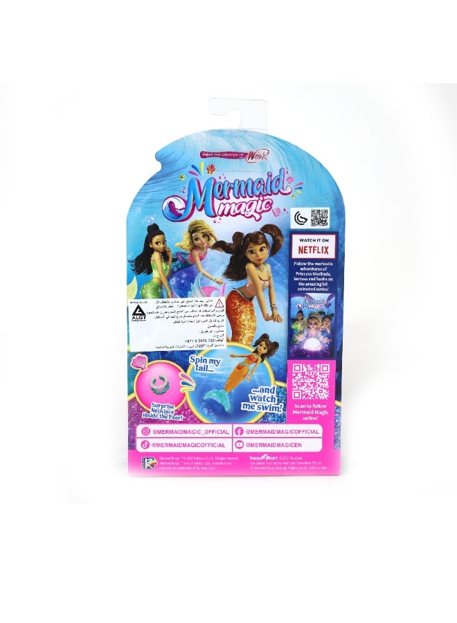 Mermaid Magic Wind-Up Swim Action Sasha Mermaid Doll 5-Inches | Spin My Tail and Watch me Swim | Collectible Doll | Water Toy | Action Doll | Gift for Kids and Collectors - Image 4