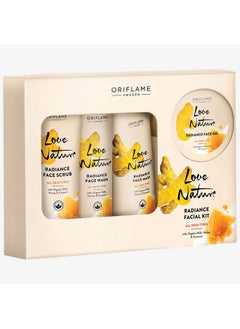 Oriflame Love Nature Radiance Facial Kit With Organic Milk, Honey And Turmeric 250Gm  - Image 2