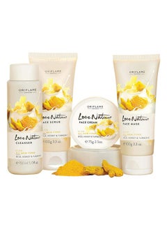 Oriflame Love Nature Radiance Facial Kit With Organic Milk, Honey And Turmeric 250Gm  - Image 1