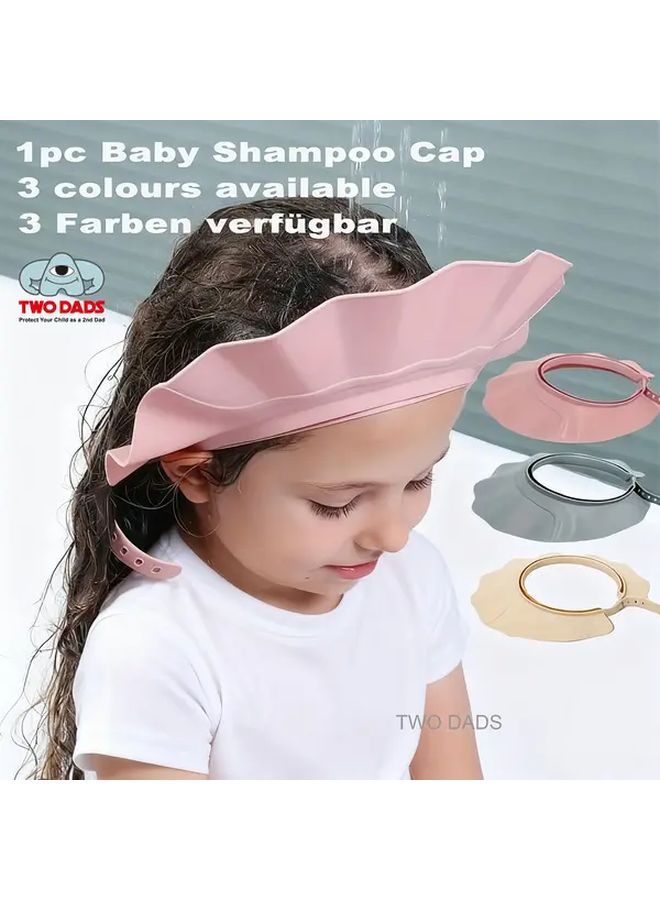 Antique White Baby Shower Cap Adjustable Hair Wash Head Water Cover Bath Gifts - Image 1