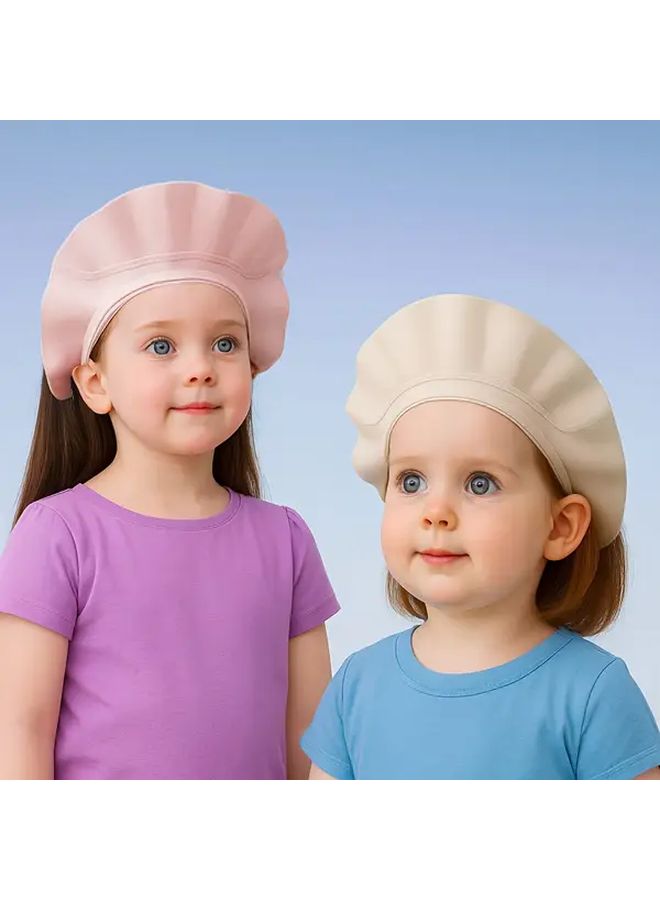 Antique White Baby Shower Cap Adjustable Hair Wash Head Water Cover Bath Gifts - Image 3