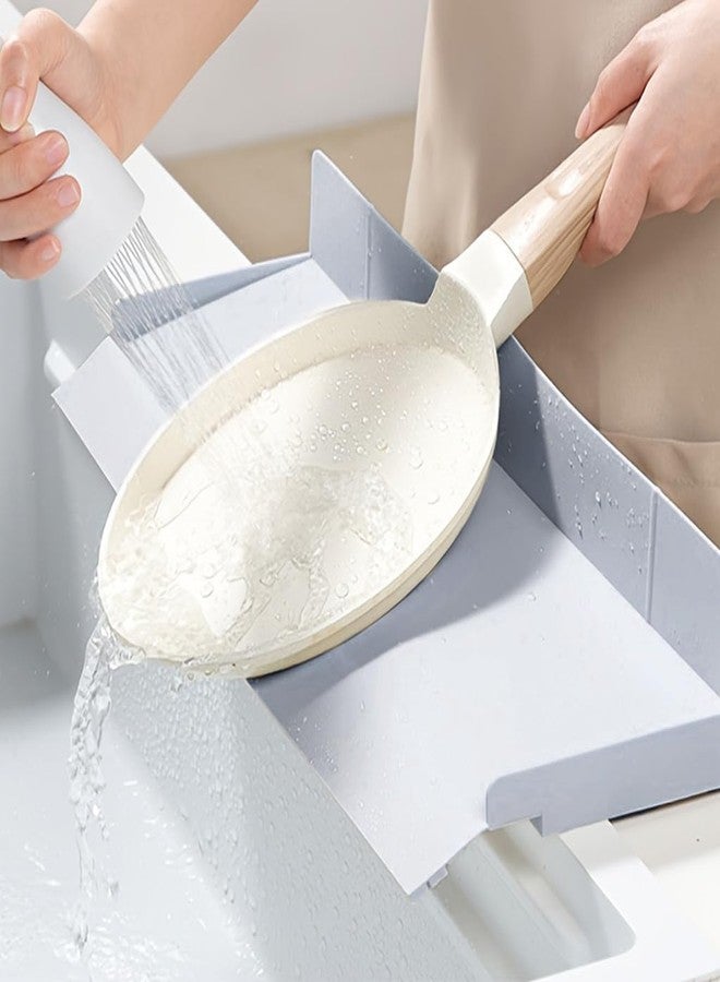 Supvox® 17.7 inch Sink Splash Guard Suction Cup Silicone Sink Water Shield Panel, L-shape Sink Water Splash Dam Strip Panel Sink Protector - Image 1
