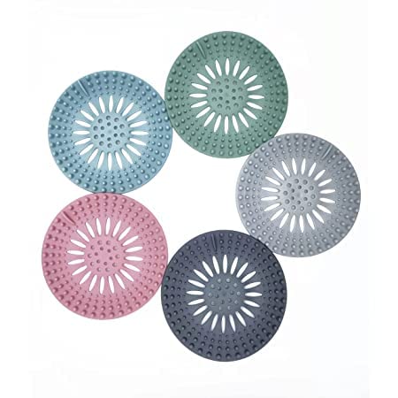 PRAYAS Hair Catcher Drain, Sink Drain Strainer Silicone Tube Drain Hair Catcher Stopper Drain Protector for Bathroom, Bathtub and Kitchen (Pack of 5) - Image 1