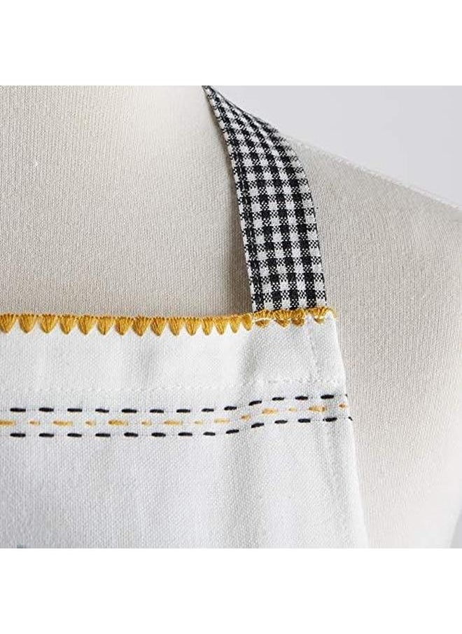 DII - Women'S Spring And Summer Apron Collection Adjustable Two Large Pockets And Extra Long Ties One Size Fits Most Sweet Bee - Image 1