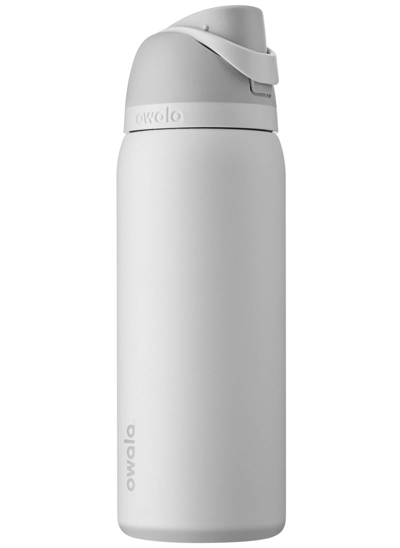 Owala Owala FreeSip Insulated Stainless Steel Water Bottle with Straw for Sports, Travel, and School BPA-Free Sports Water Bottle, 32 oz, Shy Marshmallow  - Image 1