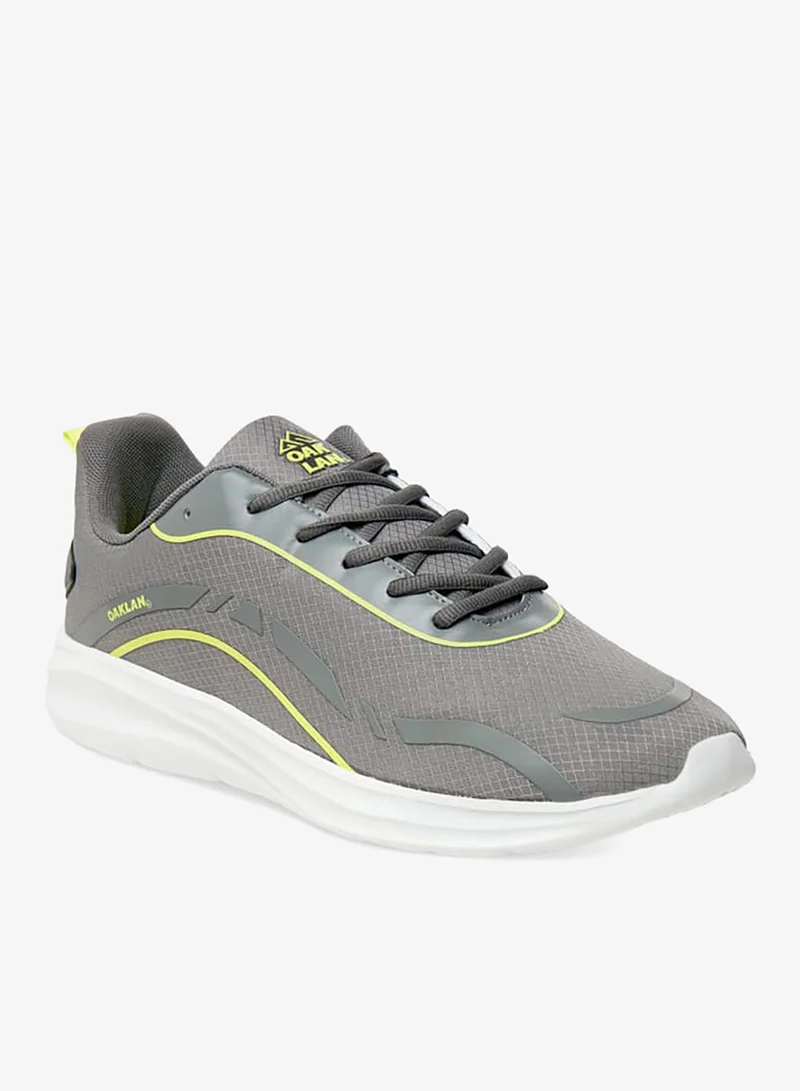 Oaklan by Shoexpress GREY Men Mesh Sports Shoes with Lace-Up Closure for Men | Best Price UAE