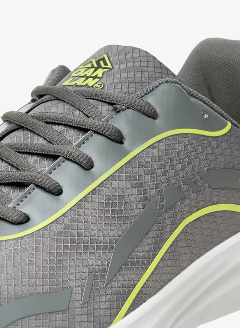 Oaklan by Shoexpress GREY Men Mesh Sports Shoes with Lace-Up Closure for Men | Best Price UAE