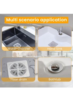 KITSSENTIAL Kitssential Disposable Shower Drain Hair Catcher Drain Hair Catcher Waterproof Mesh Stickers for Bathroom Accessories Apartment Essentials for KitchenSink 4 X 4 10  - Image 4