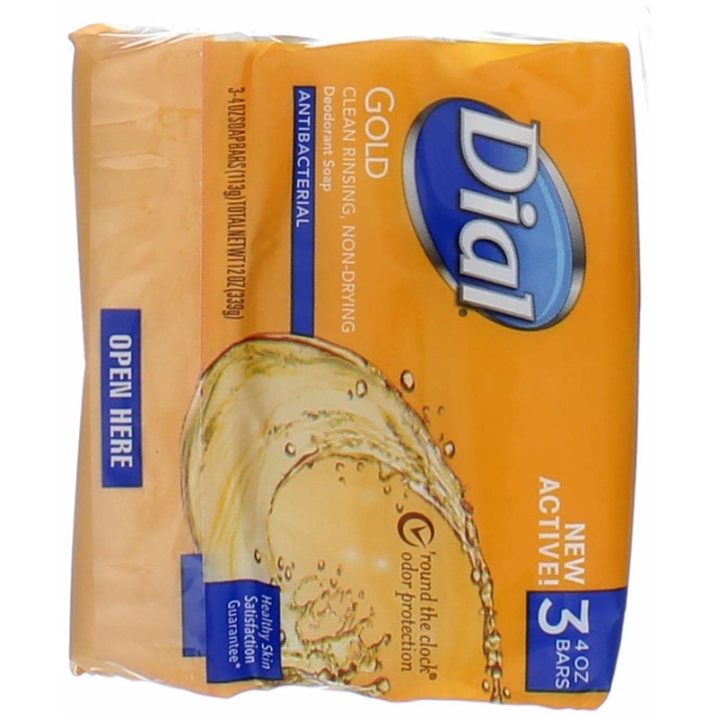 Dial Bar Soap Gold 4 Ounce 3 Count Advanced Clean Antibacterial - Image 3