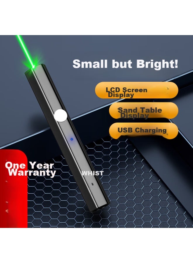 Whist Laser Pointer A6 Black Laser Pointer Green Light High-power Sales Office Sand Table Laser Light Astronomical Star-guiding Teaching Laser Flashlight Usb Rechargeable Pointer Teaching Pointer - Image 1