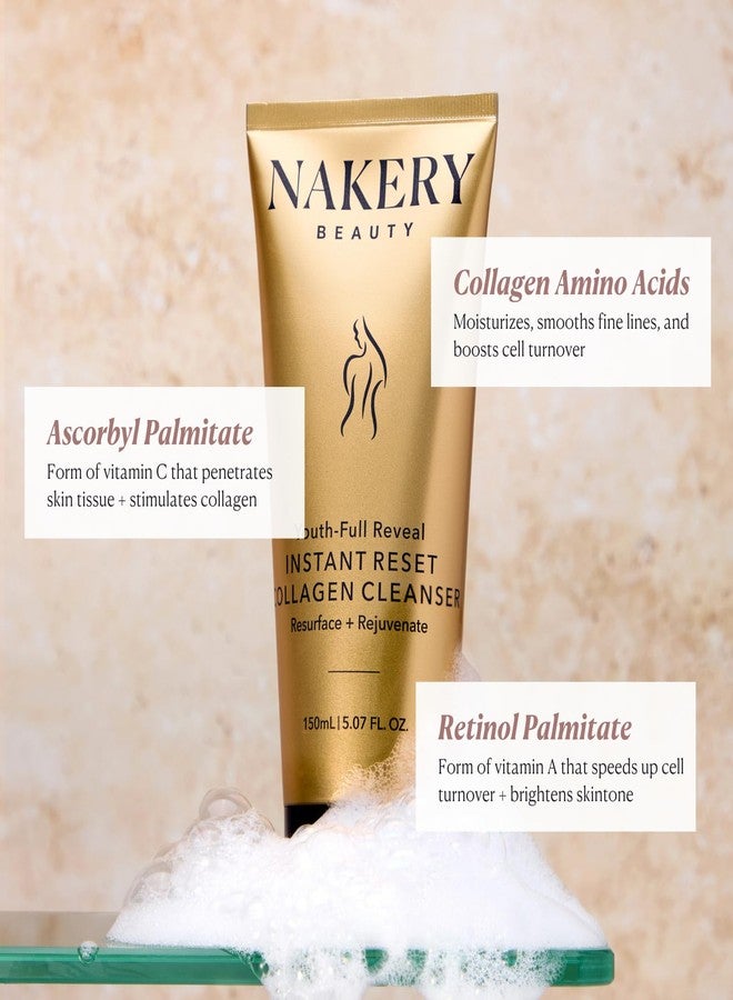 Nakery Face Cleanser for Women, Youth Revealer Facial Wash with Collagen, 10-in-1 Exfoliating Moisturizer for Dry and Textured Skin, Hydrating Formula for Smooth Plump Complexion - Image 3