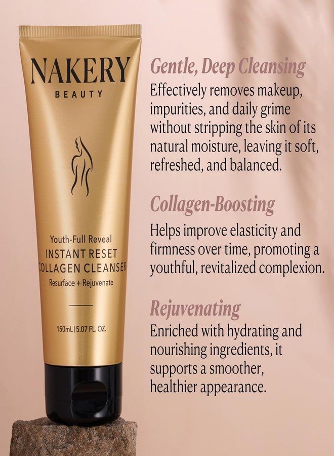 Nakery Face Cleanser for Women, Youth Revealer Facial Wash with Collagen, 10-in-1 Exfoliating Moisturizer for Dry and Textured Skin, Hydrating Formula for Smooth Plump Complexion - Image 2