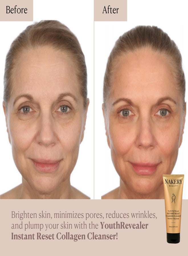 Nakery Face Cleanser for Women, Youth Revealer Facial Wash with Collagen, 10-in-1 Exfoliating Moisturizer for Dry and Textured Skin, Hydrating Formula for Smooth Plump Complexion - Image 4