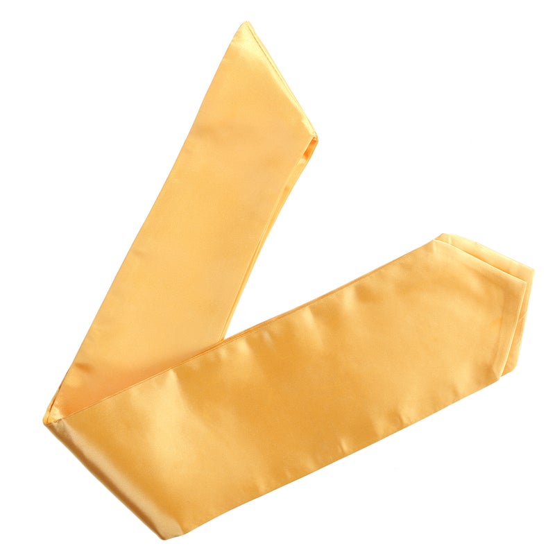 2pcs Unisex Adult Plain Graduation Stole (Golden) - Image 4