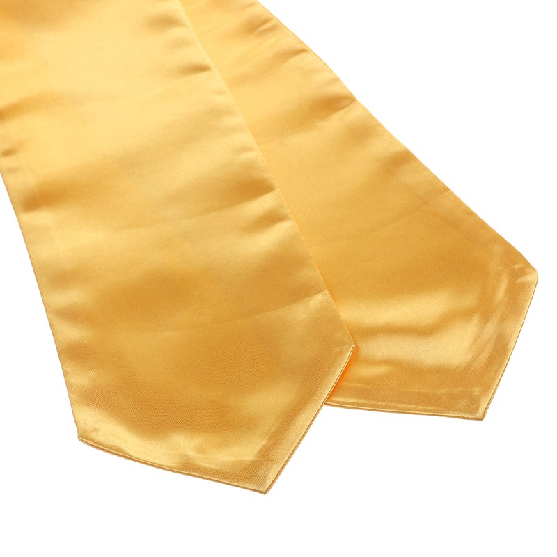2pcs Unisex Adult Plain Graduation Stole (Golden) - Image 5