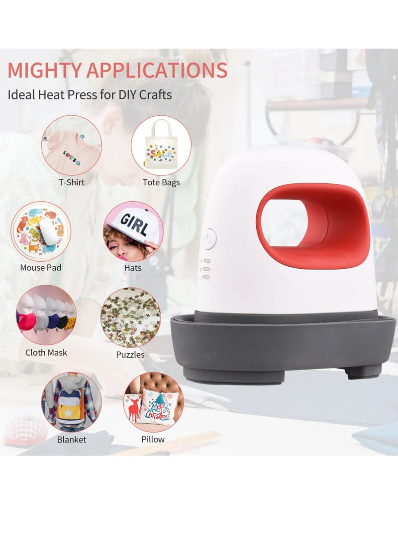 AROAQ Mini Iron, Portable Mini Heat Press Machine, Compact And Lightweight Heat Press Iron,  Hot T Shirt Stamping Machine  For Clothing, Hats, Handbags Mouse Pads, Tote Bags, Pillowcases, Garments, (Green)  - Image 5
