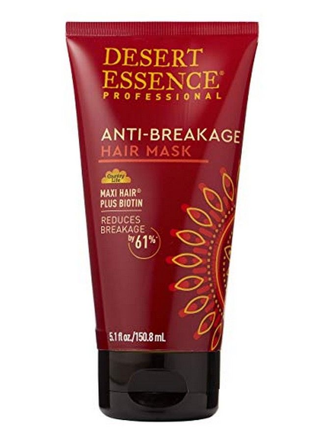 Desert Essence Antibreakage Hair Mask 5.1 Fl Oz Maxi Hair Plus Biotin Hair Moisturizer Essential Enriched Vitamins Promotes Breakage Reduction Salon Professional Formula - Image 1