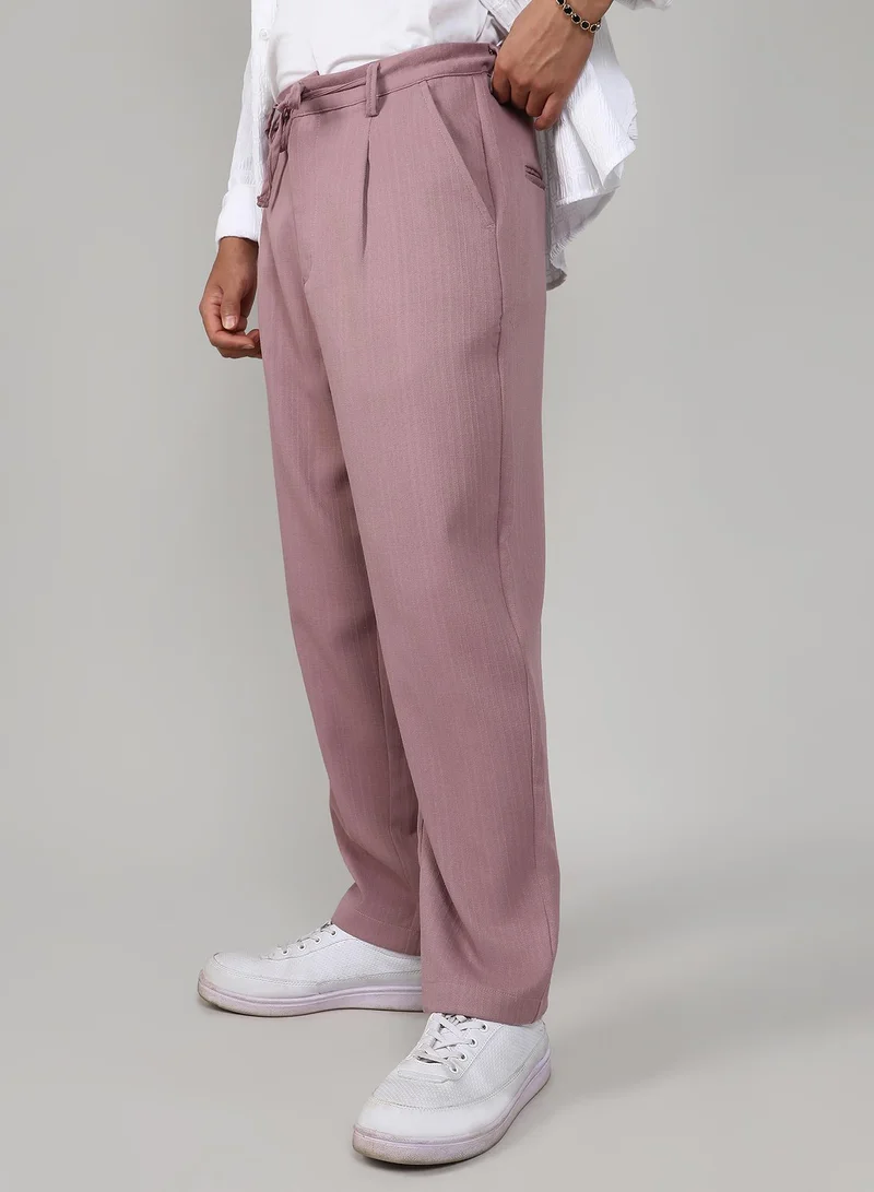 CAHOOT Mauve Lightweight - Tailored Linen-Blend Trousers for Men | Best Price UAE
