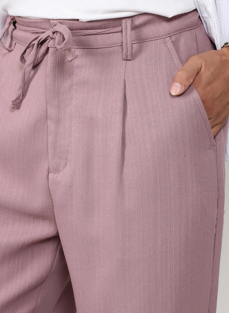 CAHOOT Mauve Lightweight - Tailored Linen-Blend Trousers for Men | Best Price UAE