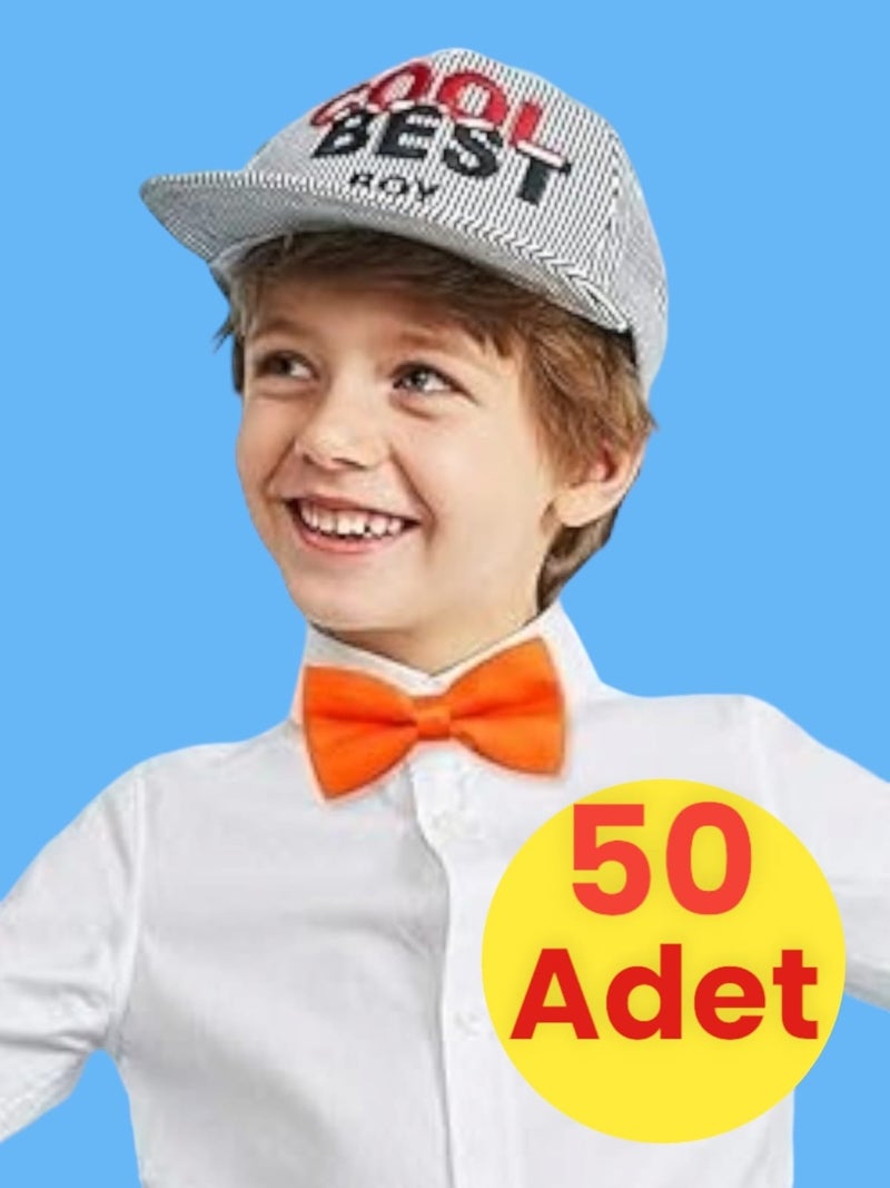 Tezzgelsin Boy's Satin Bow Tie 50PCS  - Image 1