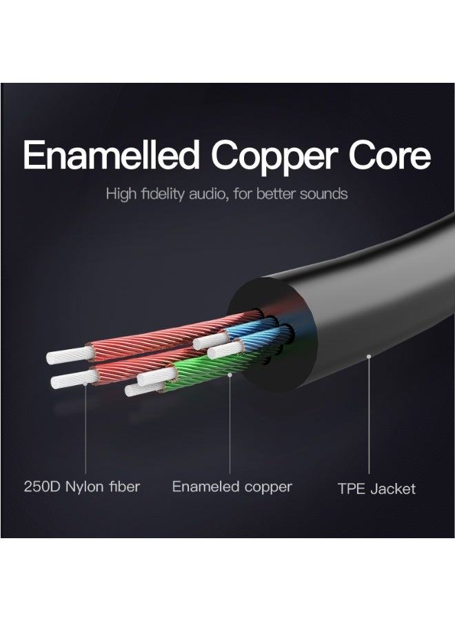 VENTION 3.5mm Male to 2*3.5mm Female Stereo Splitter Cable 0.3M Black ABS Type Model # BBSBY - Image 4