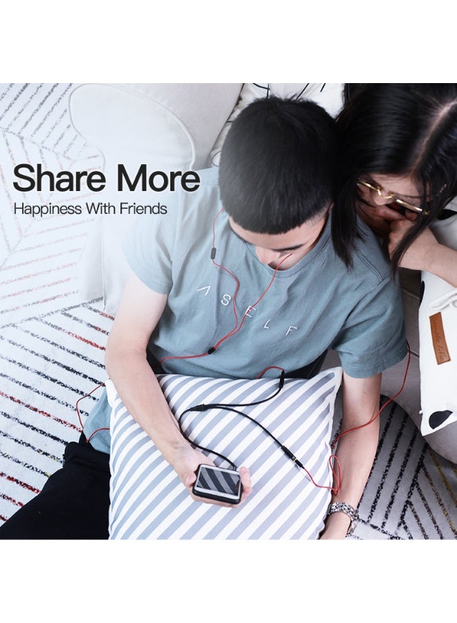 VENTION 3.5mm Male to 2*3.5mm Female Stereo Splitter Cable 0.3M Black ABS Type Model # BBSBY - Image 3