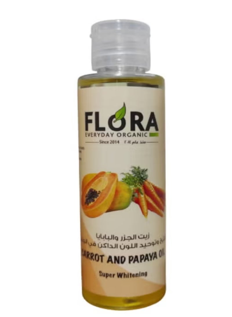 فلورا زيت الجزر والبابايا للتبييض الفائق 125 مل