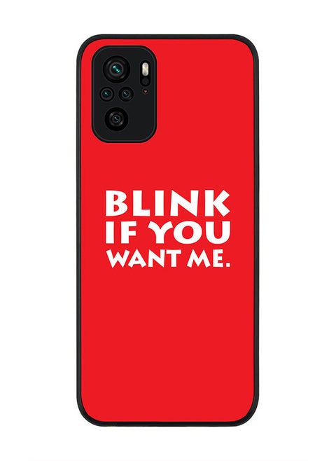 Rugged Black edge case for Redmi Note 10S/Redmi Note 10 4G Slim fit Soft Case Flexible Rubber Edges Anti Drop TPU Gel Thin Cover - Blink if you want me
