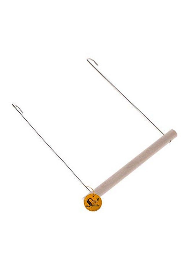 سايج سكوير أرجوحة خشبية طبيعية مرحة مع منصة تعليق على القفص، للتسلق، وممارسة التمارين للطيور (صغير) (عبوة من قطعتين) - Image 5