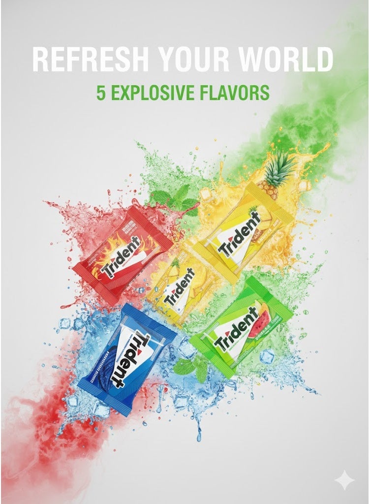 Trident Sugar-Free Gum – 5 Refreshing Flavors - Image 2