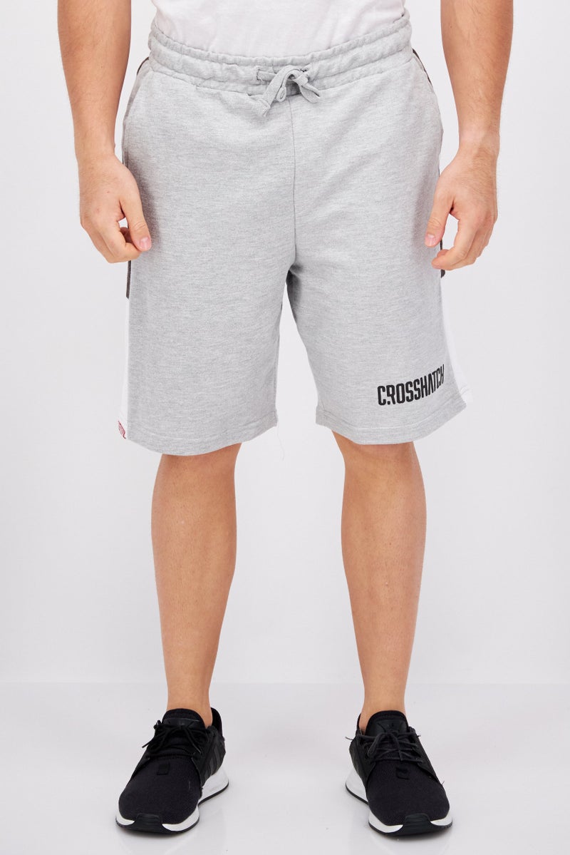 CROSSHATCH Men Sportswear Fit Plain Training Shorts, Grey Marl - Image 1