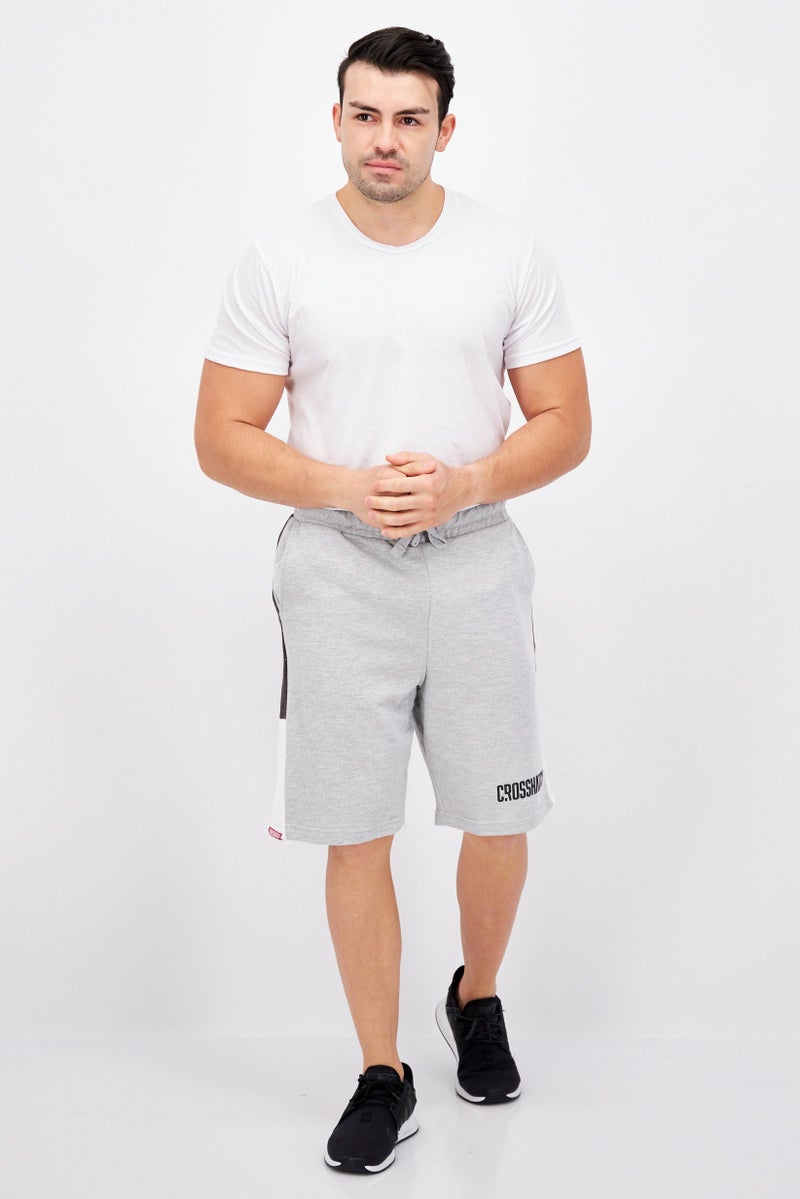 CROSSHATCH Men Sportswear Fit Plain Training Shorts, Grey Marl - Image 3
