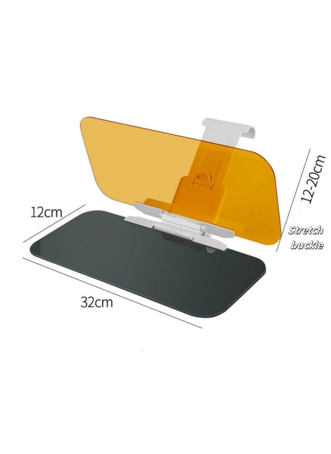Generic - Car Sun Visor Glare Visor Stretchable Sun Visor Car Day And Night Mirror Anti-High Beam Goggles High-Definition Car Anti-Glare Mirror Suitable For Car Sun Visor Windshield - Image 1