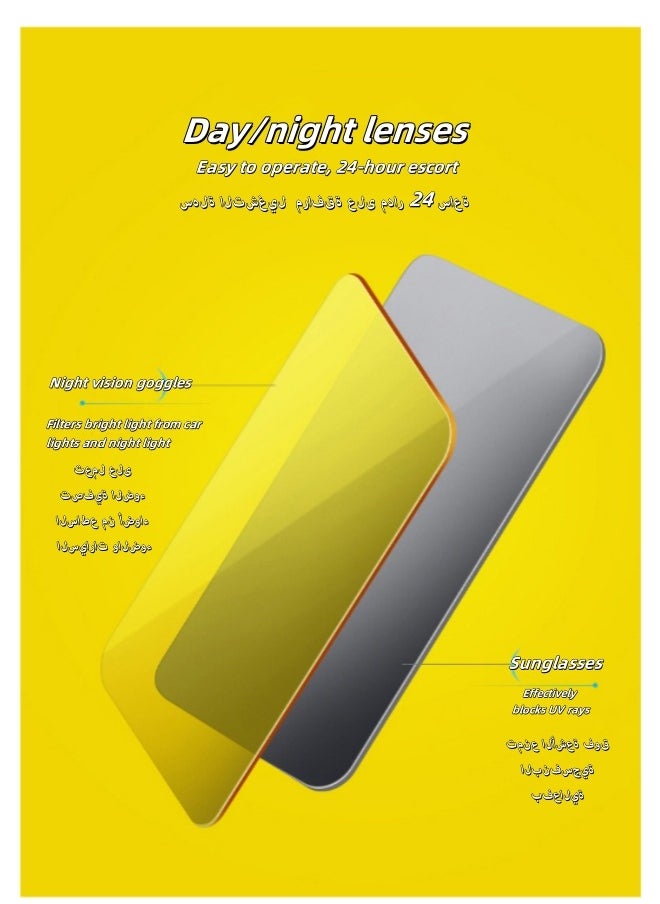 Generic - Car Sun Visor Glare Visor Stretchable Sun Visor Car Day And Night Mirror Anti-High Beam Goggles High-Definition Car Anti-Glare Mirror Suitable For Car Sun Visor Windshield - Image 1