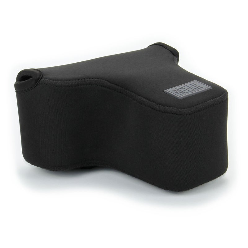 USA GEAR DSLR Camera Sleeve with Neoprene Protection, Holster Belt Loop and Accessory Storage - Compatible with Canon EOS Rebel T7, 850D, 250D, SL3, R7, Nikon D3500, D5600, and More (Black) - Image 2