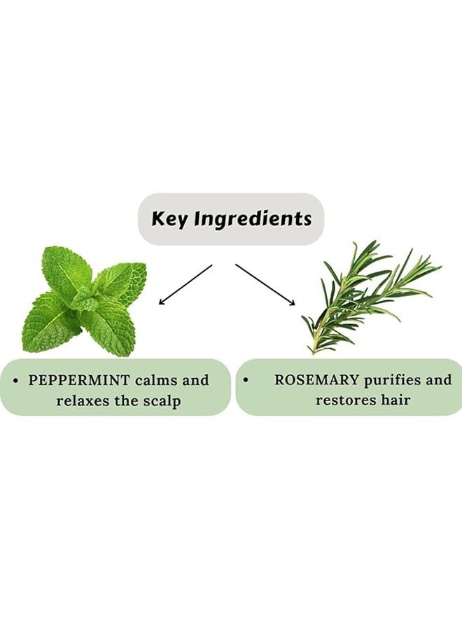 Rosemary Mint Strengthening Hair Masque 340g，Contain Nourishing Infusion of Biotin, Can Stimulate Hair Growth and Aid in The Repair of Damaged Hair, Make Your Hair More Translucent and Shiny - Image 3