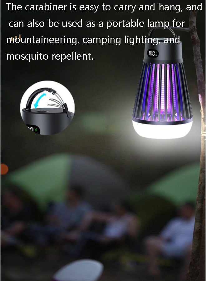 Neutral Multifunctional mosquito killer, outdoor portable mosquito lamp, household mosquito and fly killer, camping lantern. Suitable for home, outdoor, camping and other mosquito repellents. (Black) - Image 3