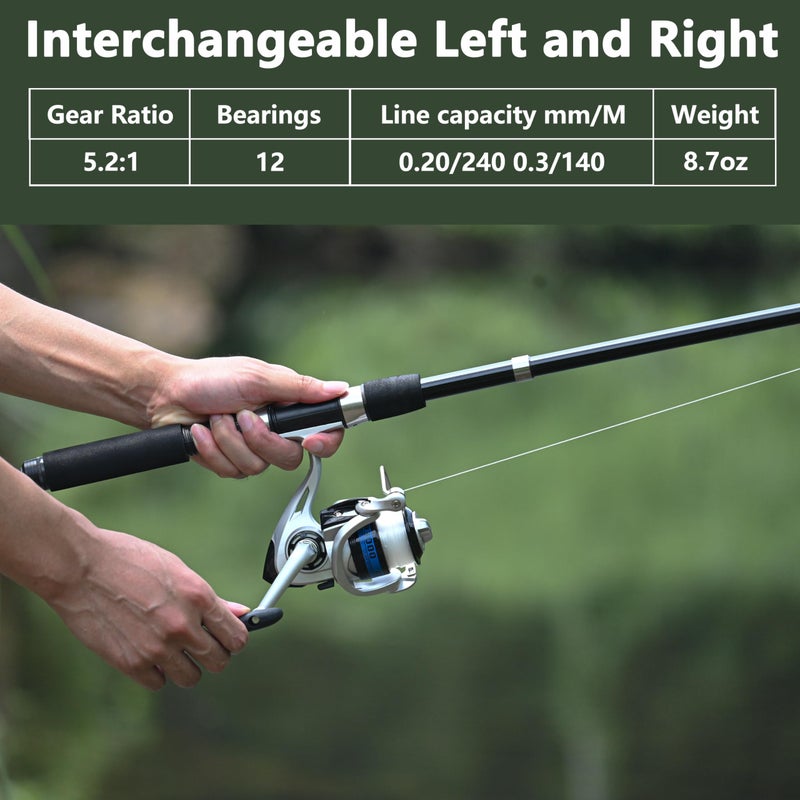 OLOLYAP Fishing Pole Combo Set 6.9ft 2PCS Telescopic Fishing Rod and Reel Combo with Fishing Pliers and Lip Gripper Collapsible Fishing Rod and Reel Kits for Bass - Image 3
