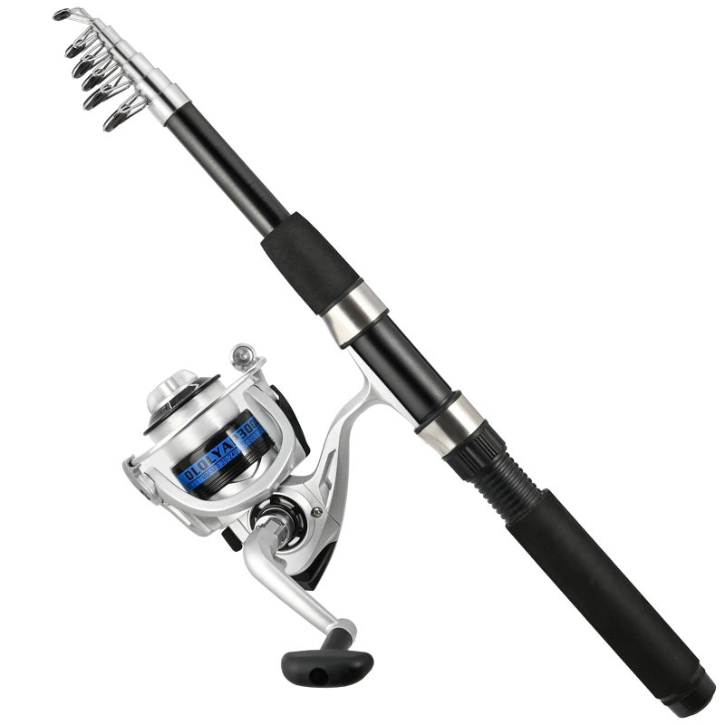 OLOLYAP Fishing Pole Combo Set 6.9ft 2PCS Telescopic Fishing Rod and Reel Combo with Fishing Pliers and Lip Gripper Collapsible Fishing Rod and Reel Kits for Bass - Image 2