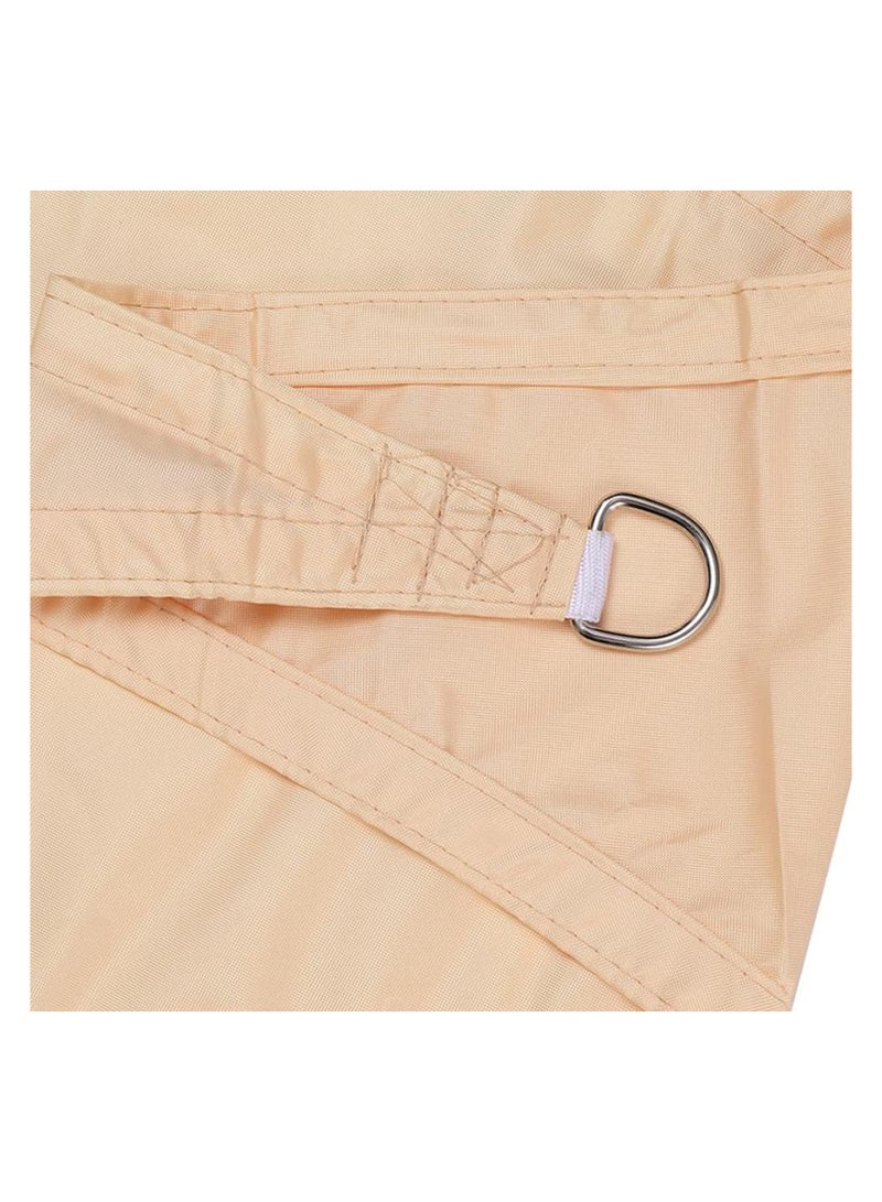 إيه دبليو مظلة شمسية شراعية مربعة مقاومة للماء، مصنوعة من القماش تحجب 95% من الاشعة فوق البنفسجية والماء للاماكن الخارجية والفناء والحديقة والمراب، 5*5*5متر، لون بيج - Image 3