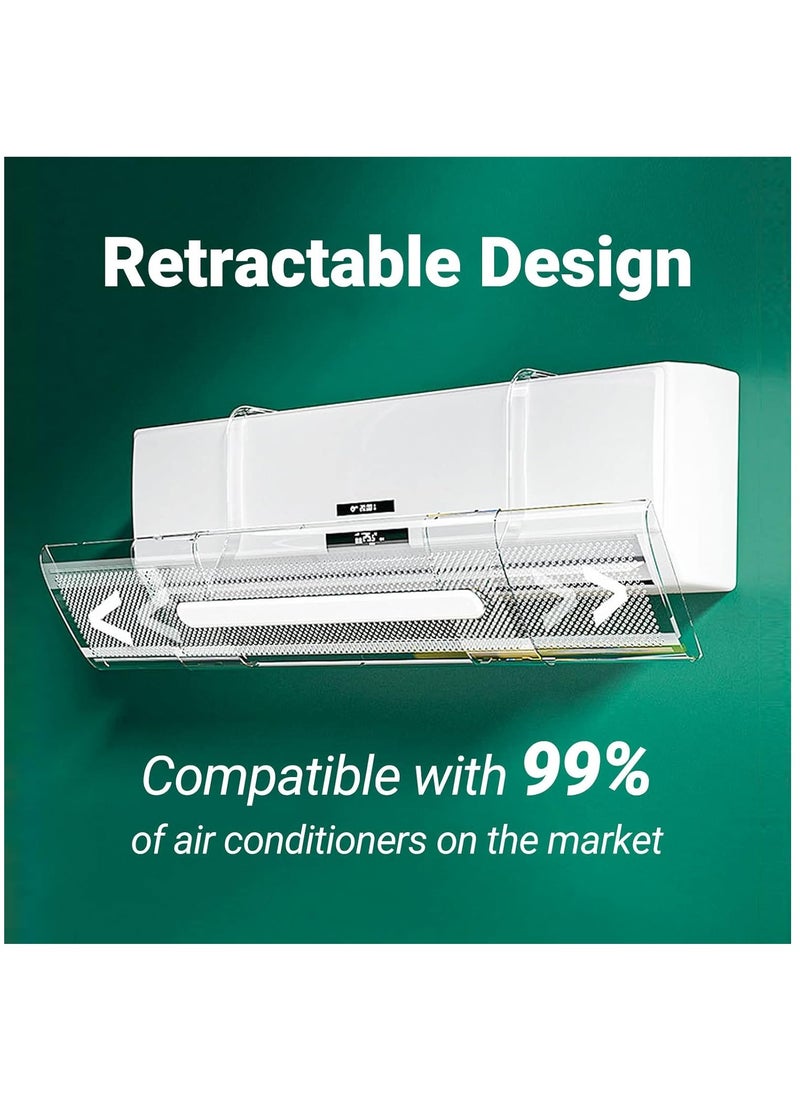 Arabest Air Conditioner Deflector, Air Conditioner Steering, Anti-Direct Blowing Baffle Windshield for Home, Bedroom, Office (53-94.5) x18.2 cm  - Image 4