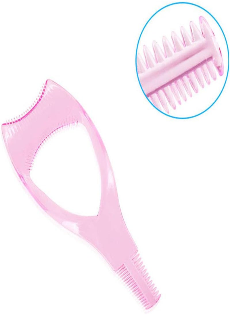GGOOT - Mascara Applicator Guide Tool, Plastic Makeup Eyelash Tool Mascara Eyelash Comb Applicator Woman Make-up Eyelash Comb Applicator Guide Tool 3in1 Eye Lash Brush Mascara Applicator Pink - Image 1