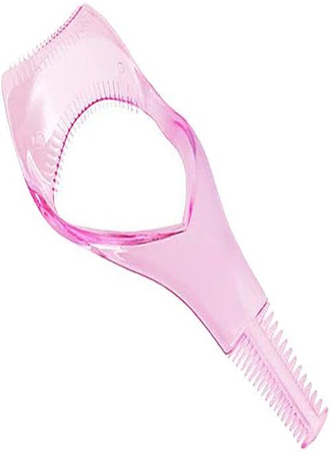 Mascara Applicator Guide Tool, Plastic Makeup Eyelash Tool Mascara Eyelash Comb Applicator Woman Make-up Eyelash Comb Applicator Guide Tool 3in1 Eye Lash Brush Mascara Applicator Pink